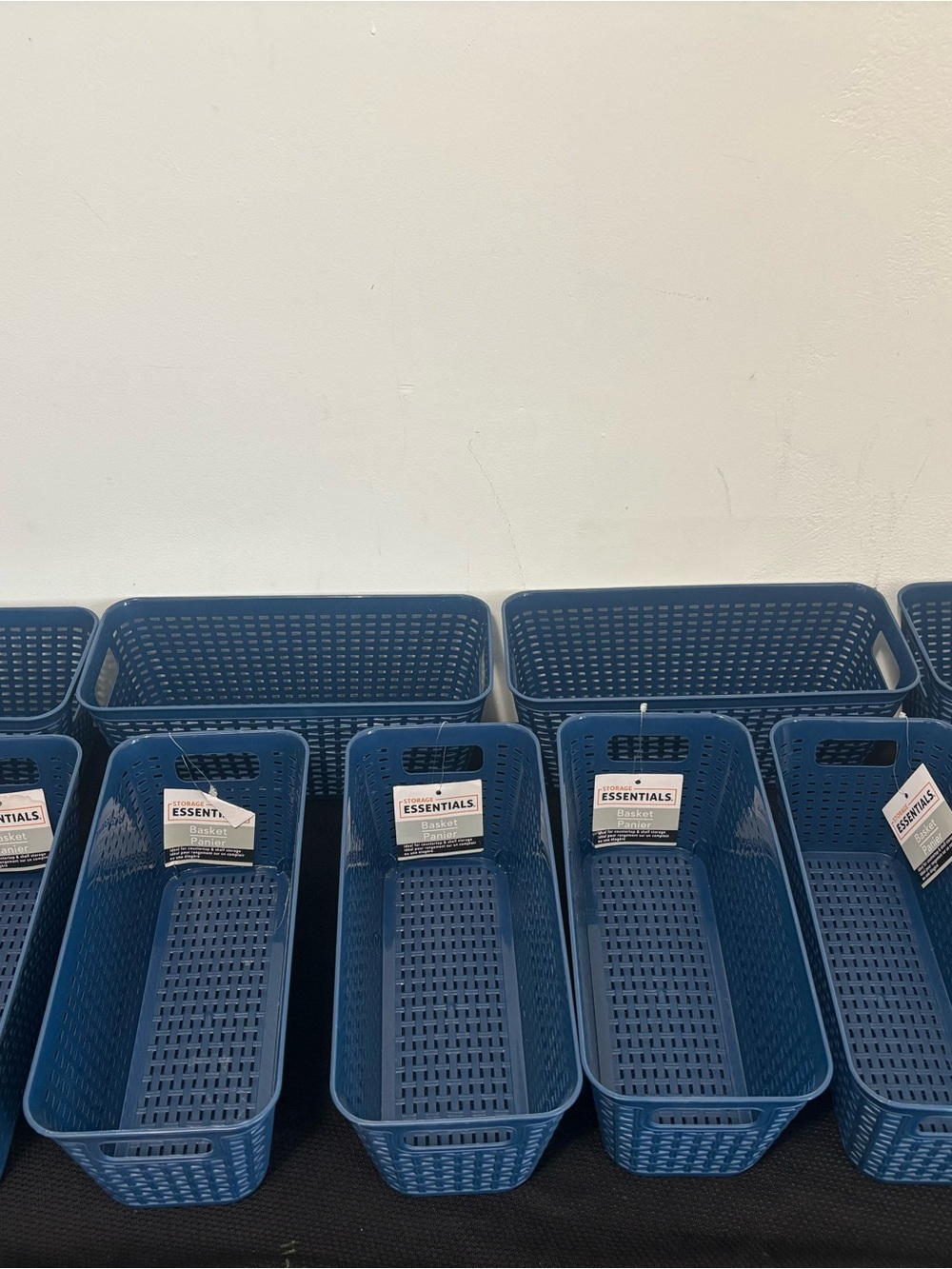 Essentials Deep Rectangular Basket Navy Blue - Set of 11